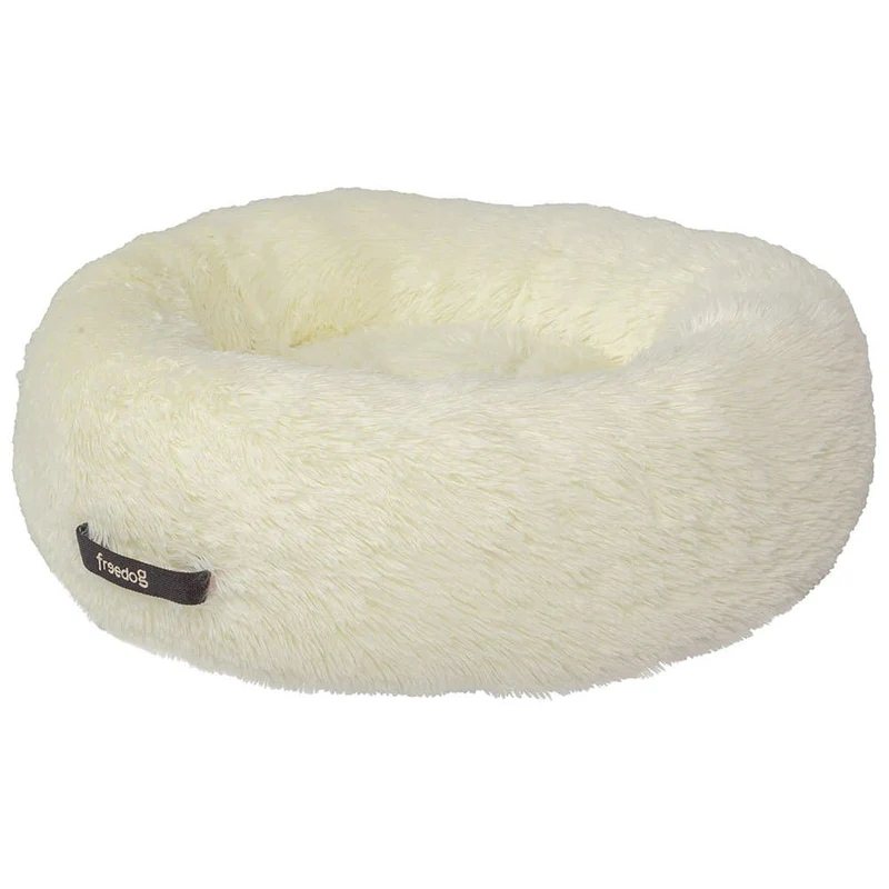 Freedog Cama Antiestrés Donut Blanca 80cm