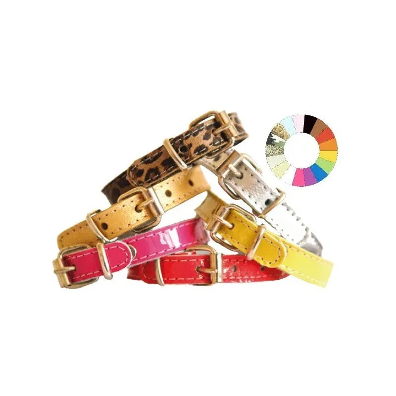 Youpet Collar Little Charol Azul 14-17 L200 A14 1un