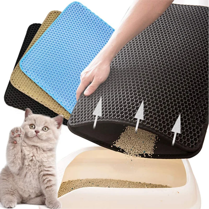 Alfombra Para Arena De Gatos Doble Capa Antideslizante Almohadilla Para Gatos