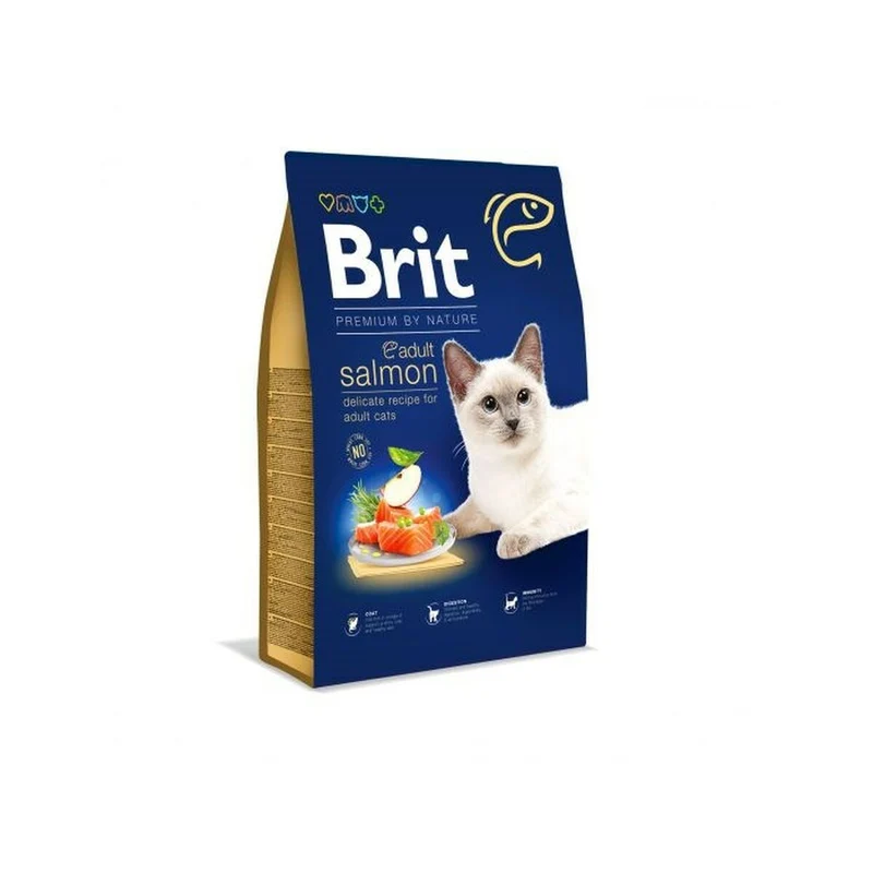 Cat food Brit PREMIUM BY NATURE ADULT Adult Salmon Fish 1,5 Kg