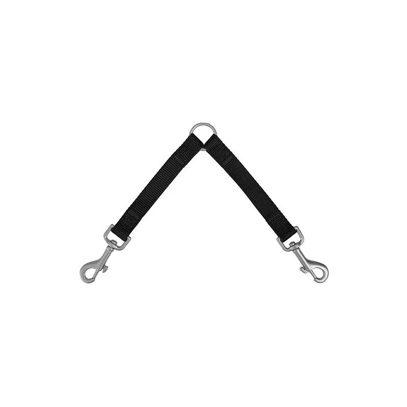 Freedog Correa Nylon Duo Negro Paseo 15mm x 35cm