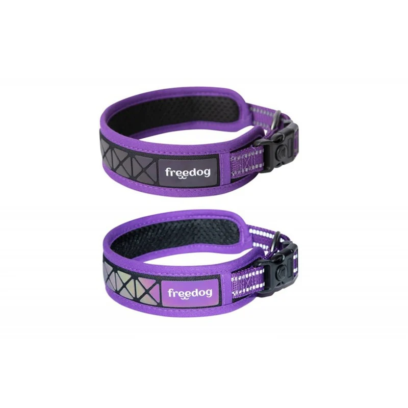 Freedog Boreal Collar Reflejtující Lila 43-52cm