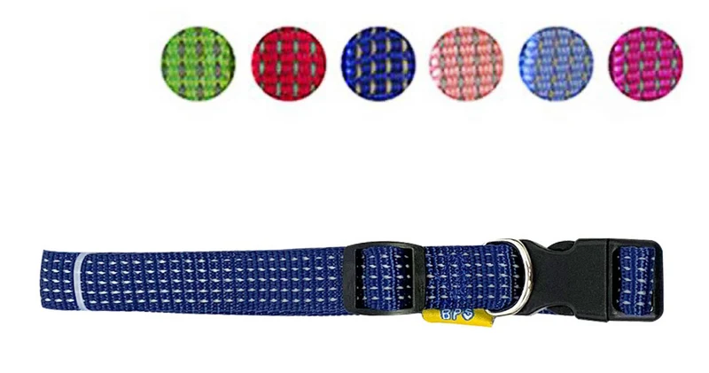 Collar Nylon Reflectante Ajustable Para Mascotas
