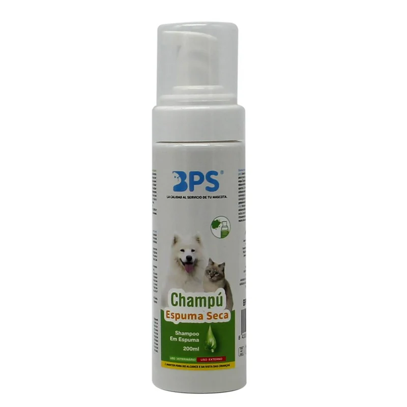 Champú Espuma Seco para Mascotas 200 ml.