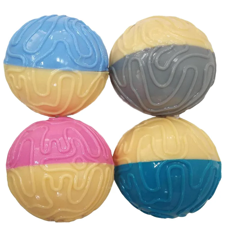 Pelota Caucho Bicolor Para Perros