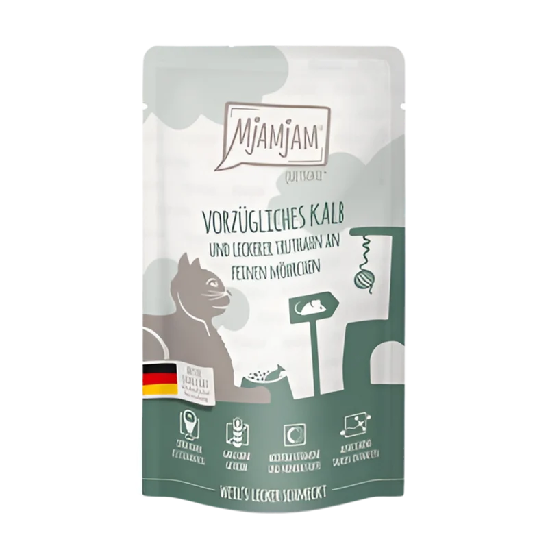 MjaMjaM | Añojo excelente con pavo gustoso y zanahorias finas (125g)
