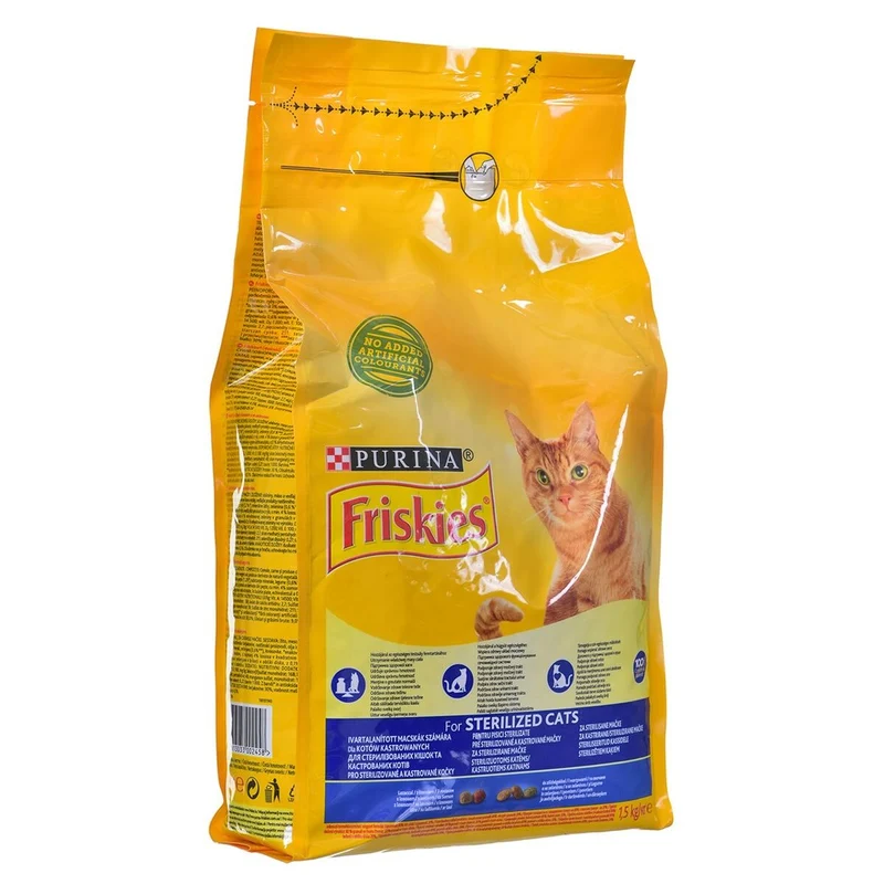 Cat food Purina FRISKIES Sterilized Adult Salmon Tuna Fish 1,5 Kg