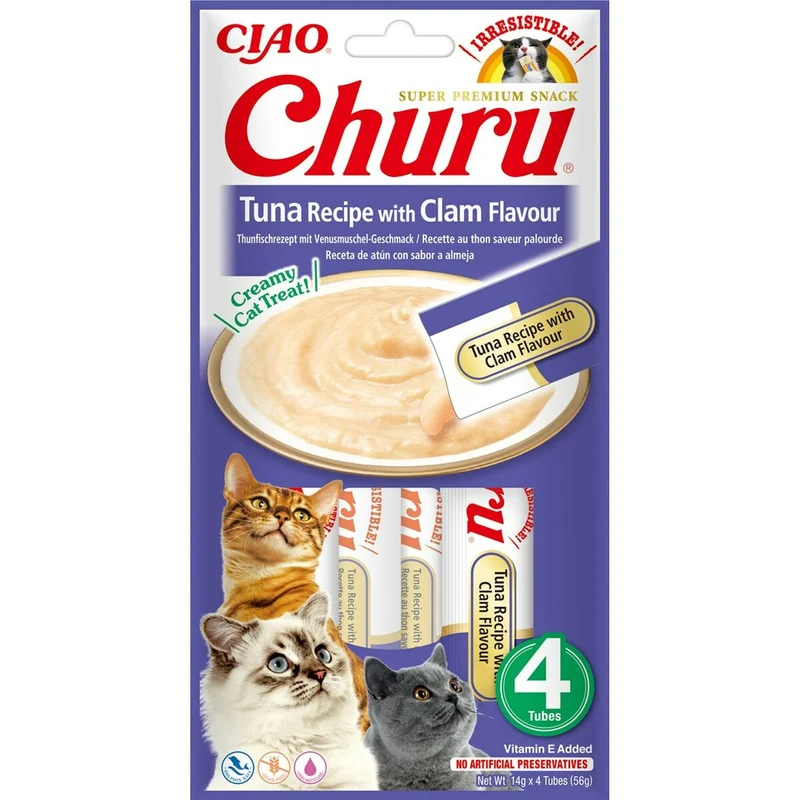 Snack for Cats Inaba Churu Tuna Fish Seafood 4 x 14 g