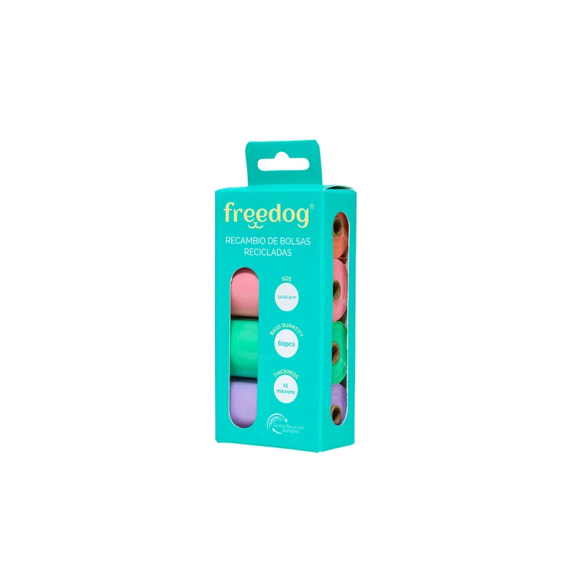 Freedog Bolsas Higiénicas Ecológicas 4x15 para Perros