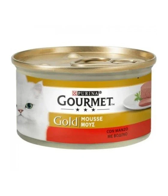 Purina Gourmet Gold Mousse Buey 24x85g
