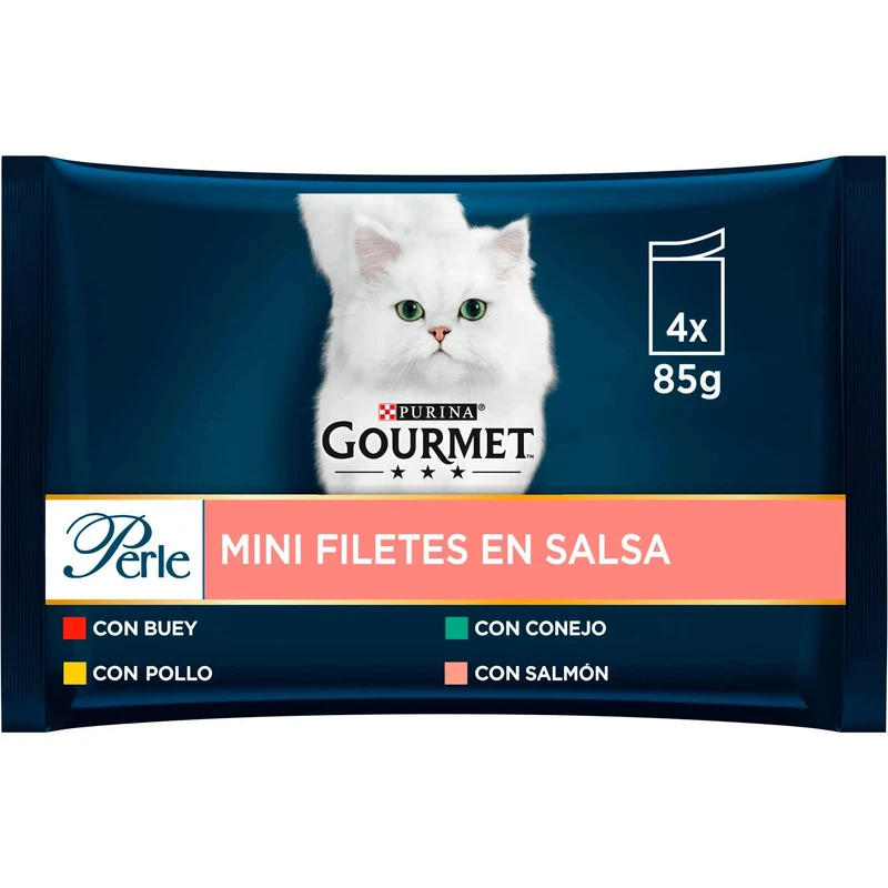 Purina Gourmet Perle Finas Laminas Salsa Buey 12x(4x85g)