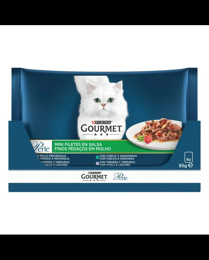Purina Gourmet Perle Finas Laminas Salsa Verduras 12x(4x85g)