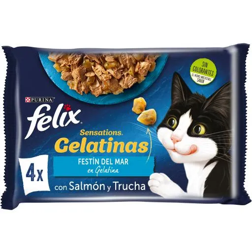 Purina Felix Sensations Seleccion Pescado 12x(4x85g)