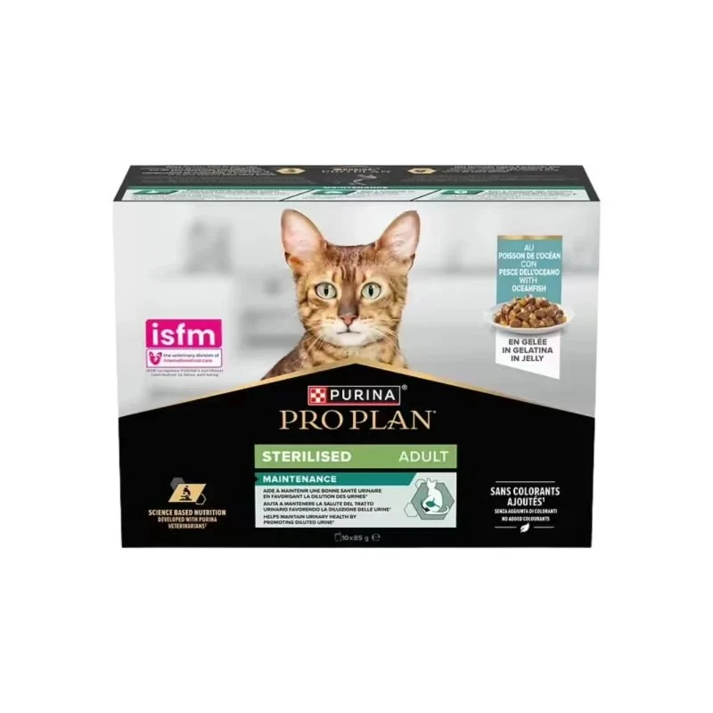 Purina Pro Plan Cat Multilata Sterilised Pescado 10x85g