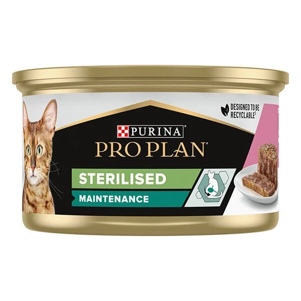 Purina Pro Plan Cat Lata Sterilised Salmon&Atun 24x85g