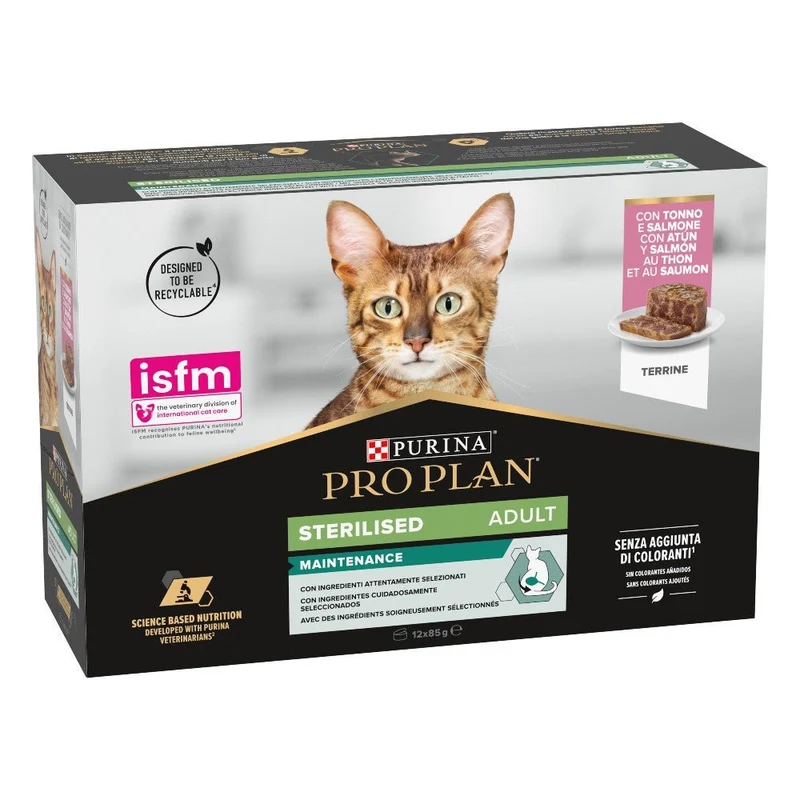 Purina Pro Plan Cat Multilata Sterilised Salmon&Atun 12x85g