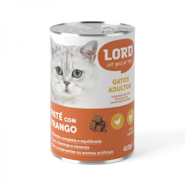 Patê Lord Gato Frango Pedaços com Molho 410g