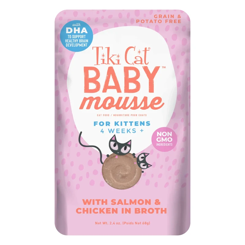 Tiki Cat sobre- Baby Mousse - Salmón y Pollo en caldo
