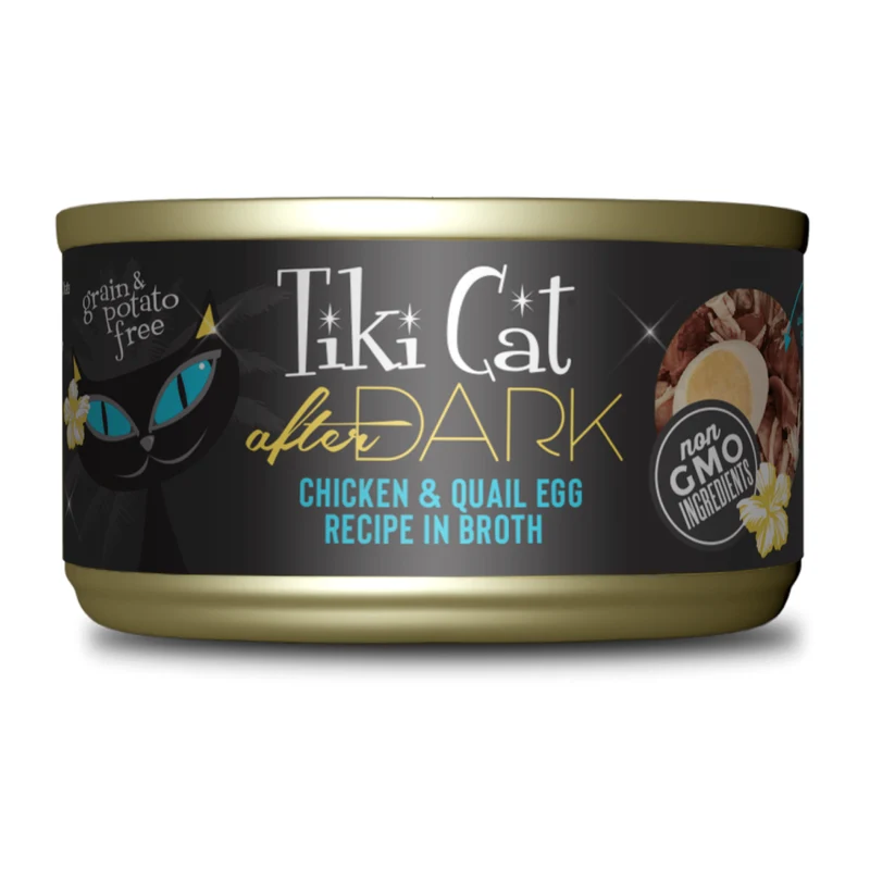 Tiki Cat lata After Dark - Pollo con Huevo de Codorniz en caldo de pollo