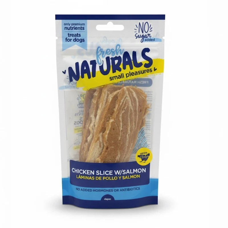 Fresh Naturals Láminas de Pollo y Salmón 100g