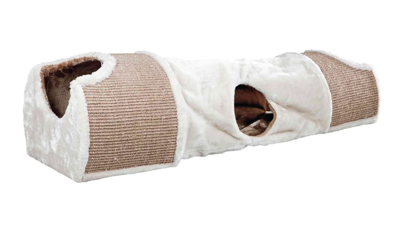 Túnel rascador plegable para gatos