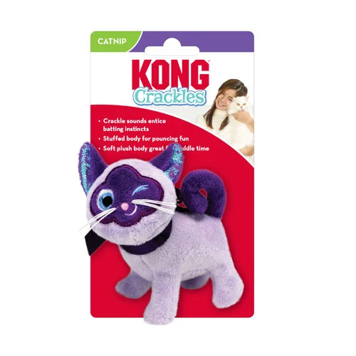 Kong Crackles Winkz Felino de Peluche para Gatos | Sonido Crujiente y Catnip