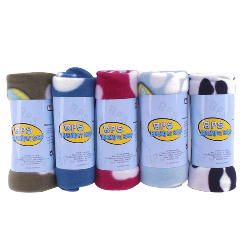 Manta Polar Fina/ Felpa Calida Multiuso Liso o Estampado Aleatorio para Perros y Mascotas Pequeñas
