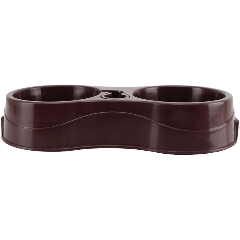 Comedero Plastico Doble Antideslizante 27cm.