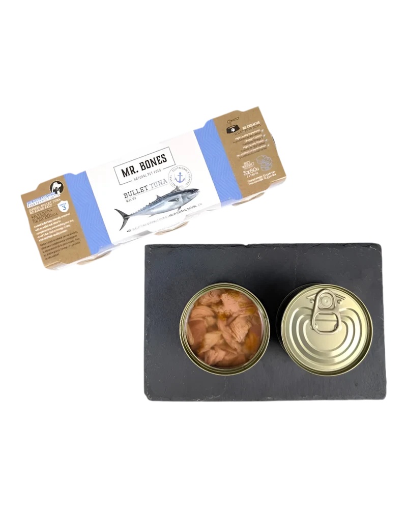 Mr. Bones | Melva cocida al natural para perros y gatos – Fresh Topper