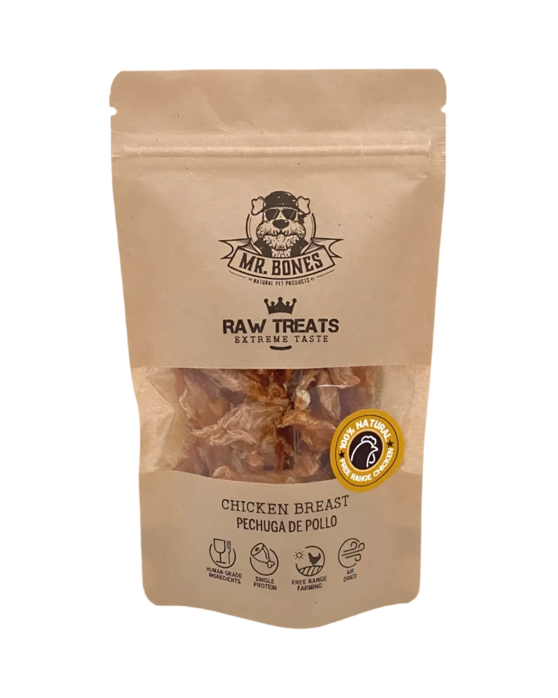 Mr. Bones | Raw Treats Pechuga de pollo – Snack natural para perro y gato