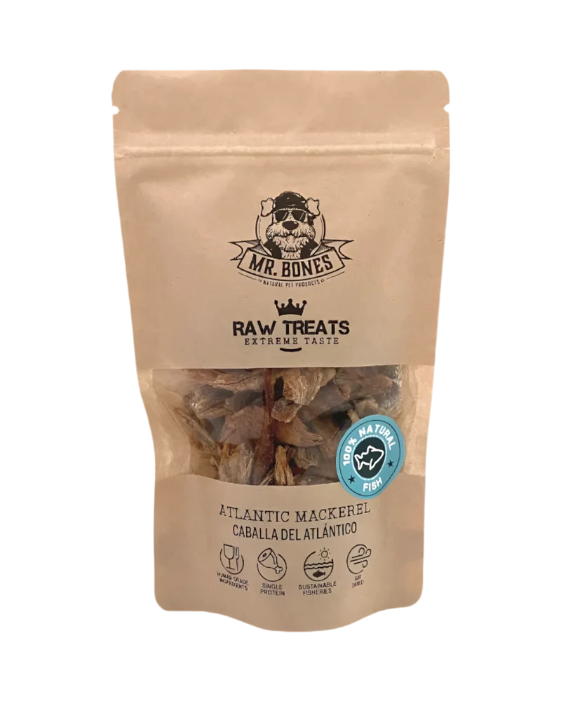 Mr. Bones | Raw Treats Caballa – Snack natural para perro y gato