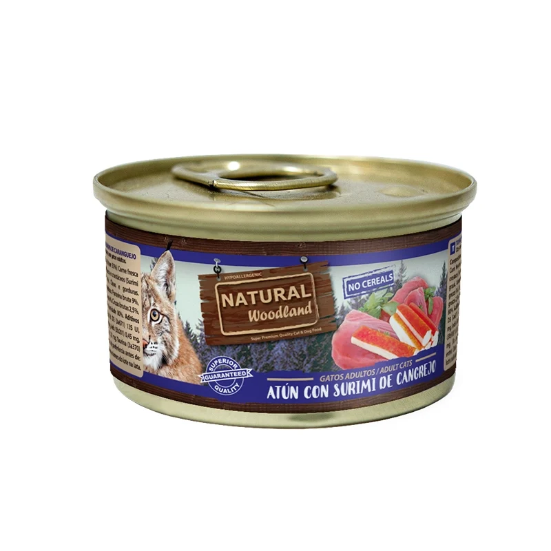 Natural Woodland gato - Atún con surimi de cangrejo