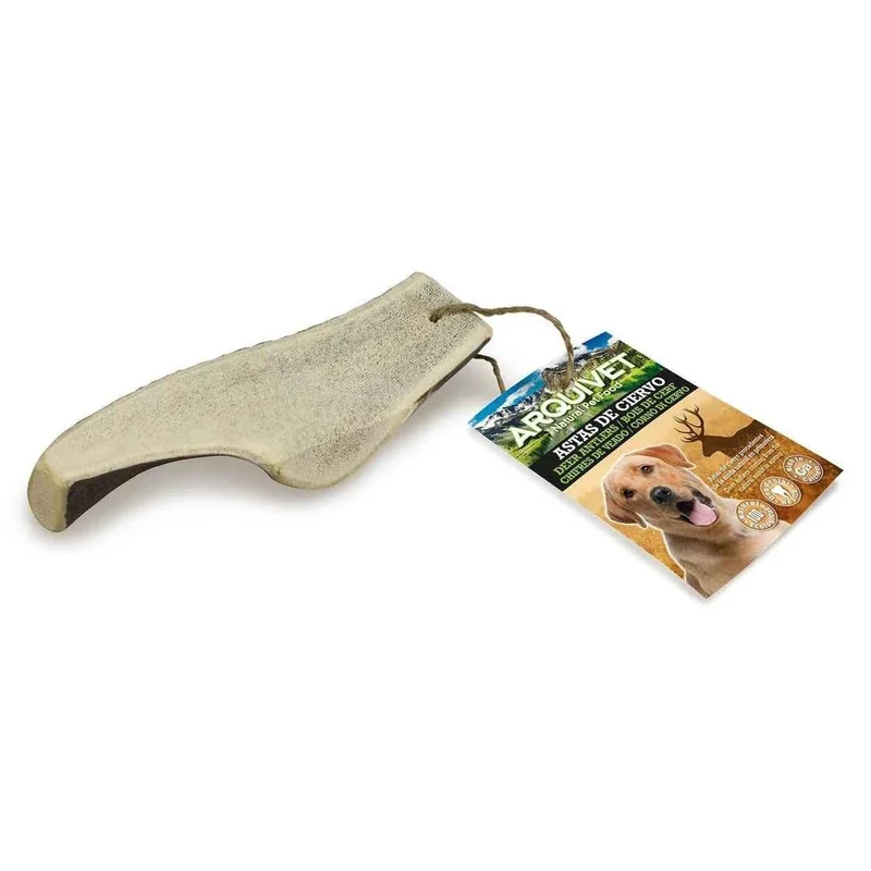 Media Asta de Ciervo Natural para Perros Grandes – Snack Dental Duradero Talla L