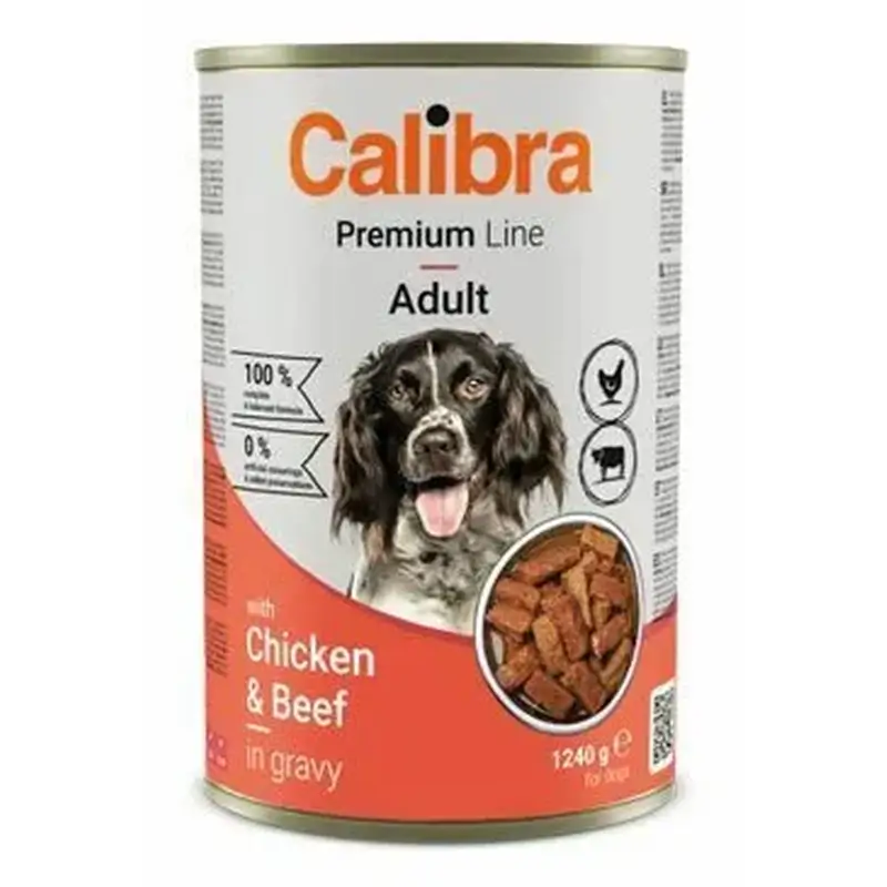 Calibra Dog6 Premium Con Pollo Y Vacuno Lata 12X1240G