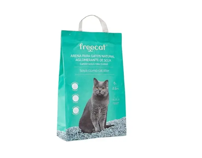 Freedog Arena Gatos Natural Aglomerante Soja Carbón, 6 litros