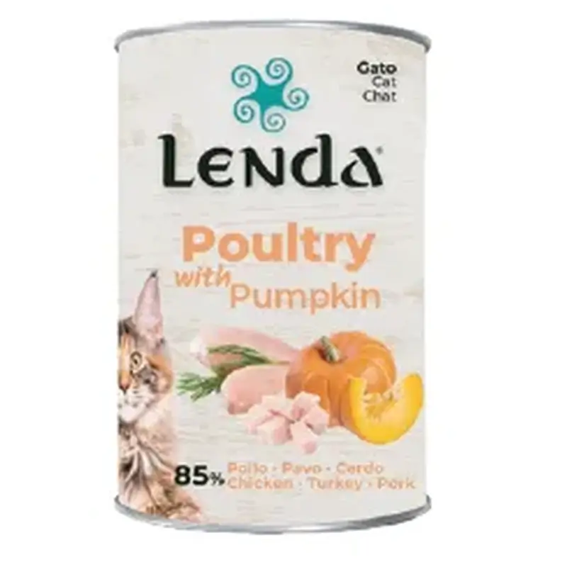 Lenda Wet Cat Pate Aves De Corral Y Calabaza, 12x400 gr