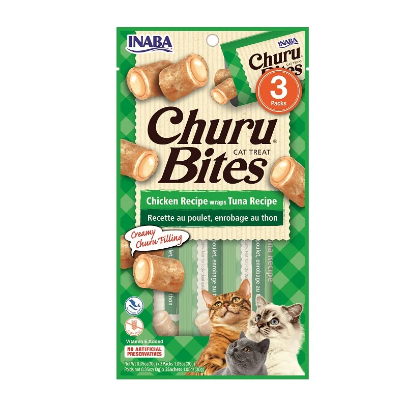 Inaba Cat Churu Bites Pollo y Atún 3x10g