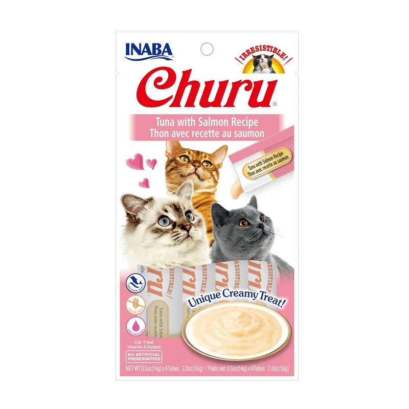 Inaba Cat Churu Atún con Salmón 4x14g