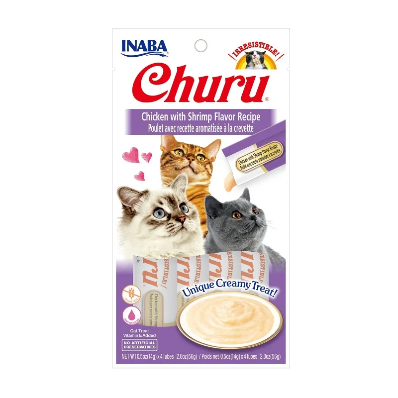 Inaba Cat Churu Pollo con Gambas 4x14g