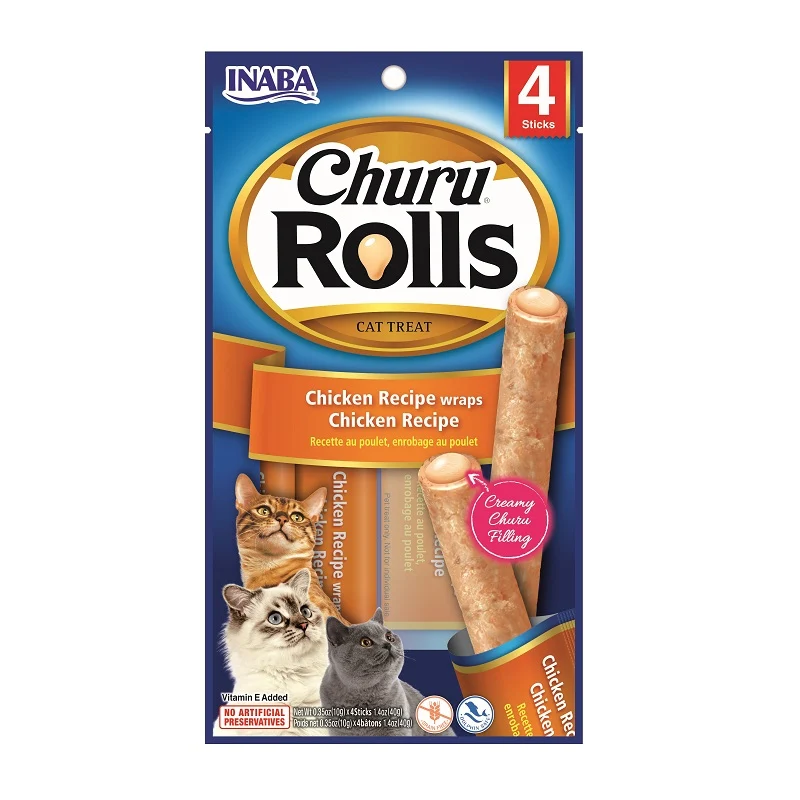 Inaba Cat Churu Rolls de Pollo 4x10g