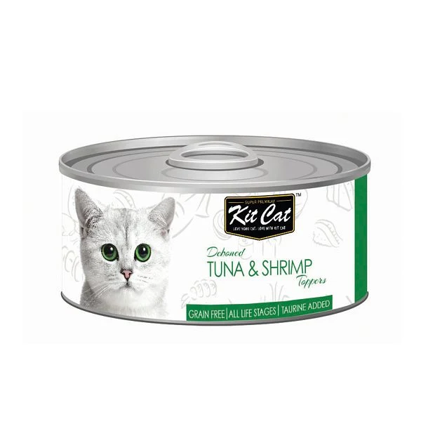 Kit Cat lata Toppers Atún y Camarón 80g