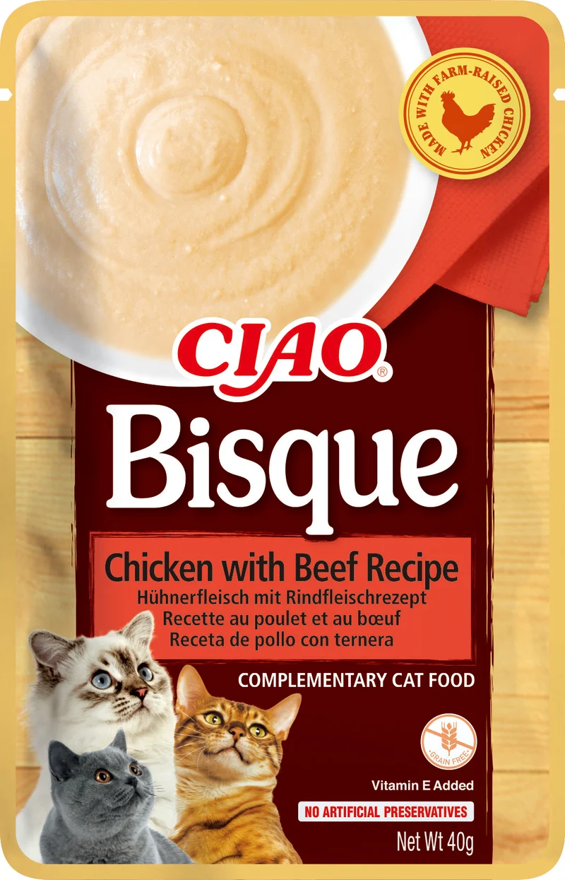 Inaba | Bisque de pollo y ternera (12x40g)