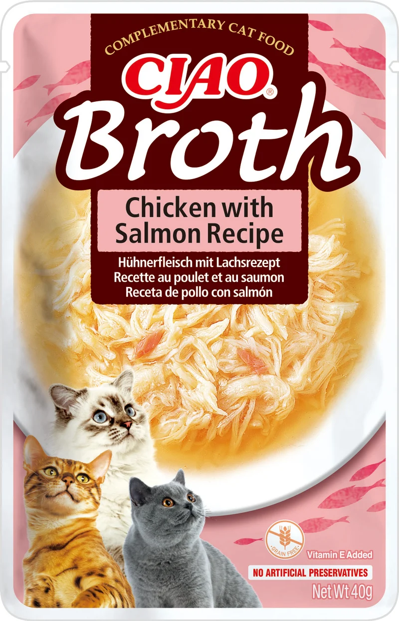Inaba | Broth de pollo con salmón (12x40g)