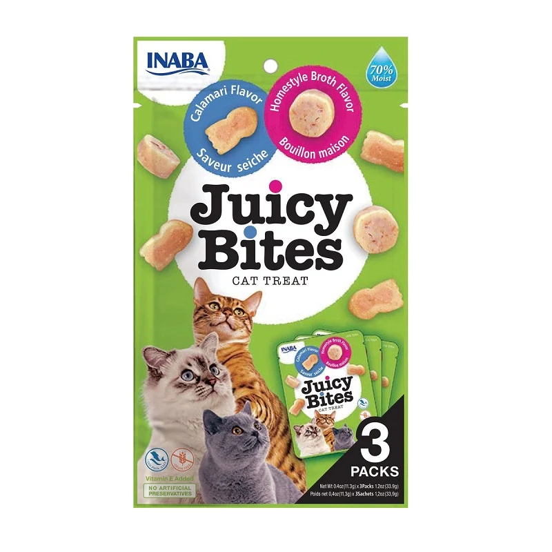 Inaba Cat Juicy Bites Caldo&Calamares