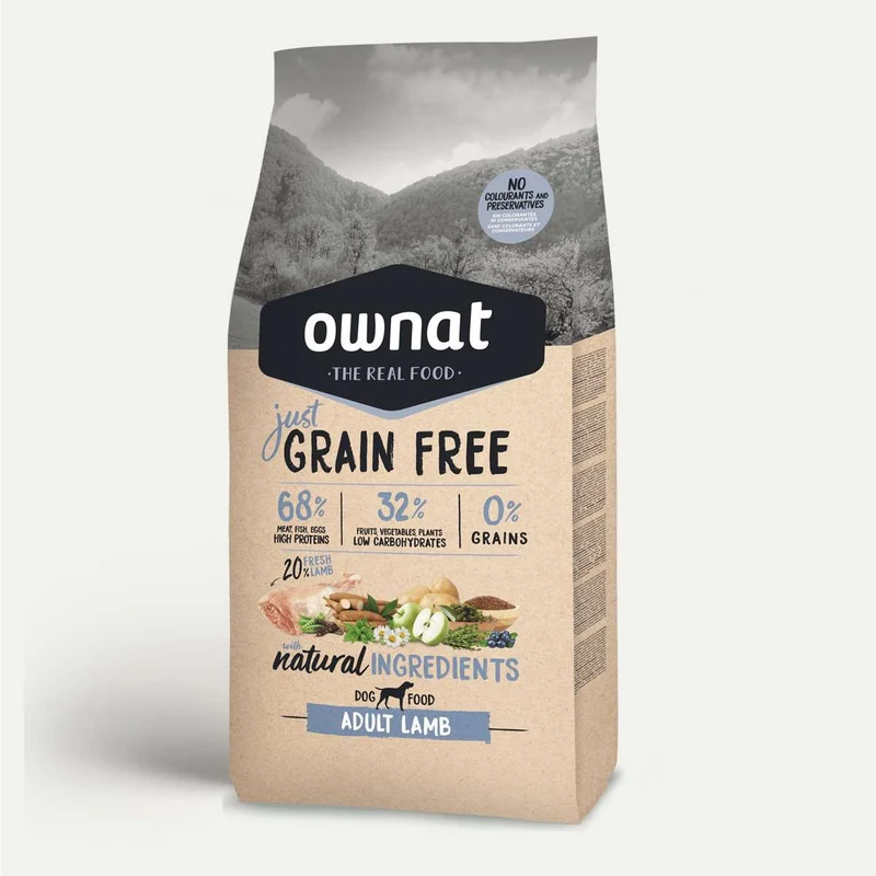Ownat Dog Just Grain Free Adult Cordero