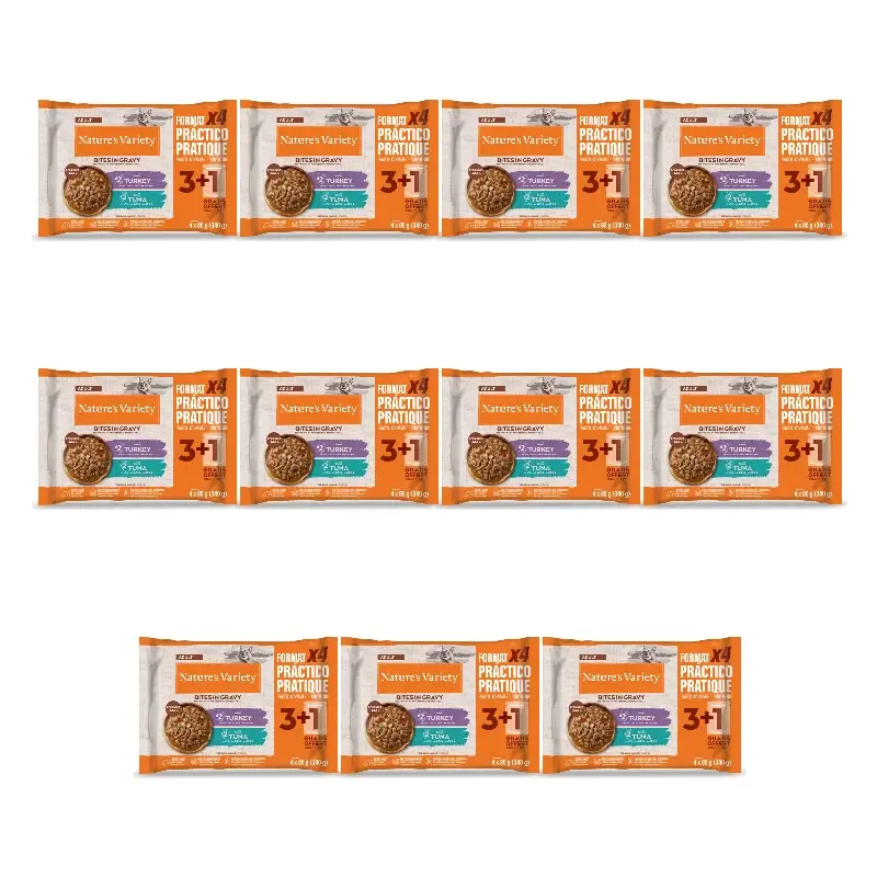 Nature'S Variety Comida Húmeda Para Gatos, Con Pavo Y Atún, Flowpack, 11 x 340 gr