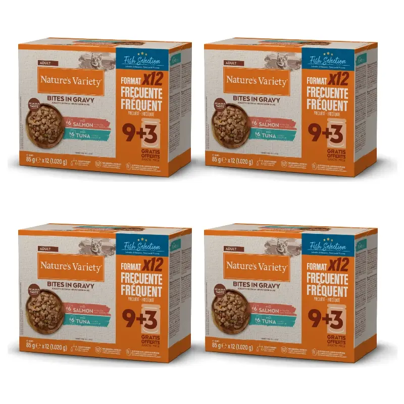 Nature'S Variety Comida Húmeda Para Gatos, Con Salmón Y Atún, Single Serve, 4 x 1,02 kg