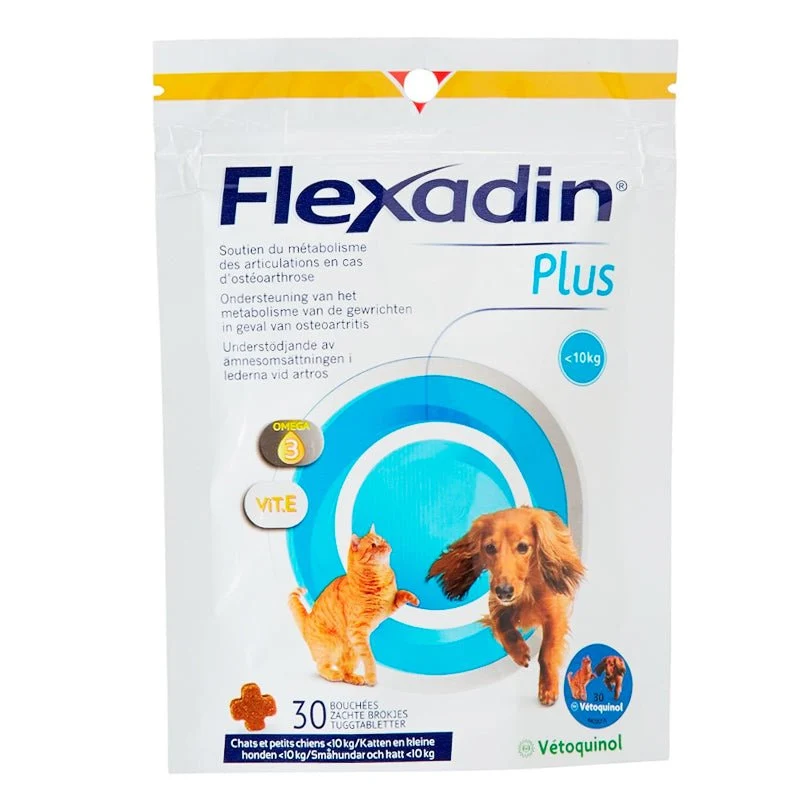 Vetoquinol Flexadin Plus Min -10 Kg (Perros Y Gatos) 30 Comprimidos
