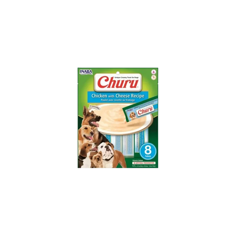 Inaba Churu Dog Receta de Pollo con Queso Snack Perros 8 x 20 g