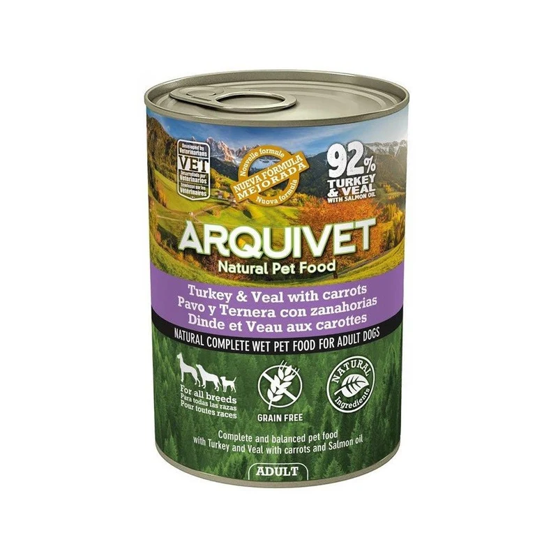 Arquivet Lata Adult Pavo y Ternera para Perros 400 g
